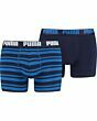 PUMA ACCESSOIRES - puma heritage stripe boxer 2p - Blauw-Multicolour