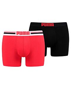 PUMA ACCESSOIRES - puma placed logo boxer 2p - Rood-Multicolour