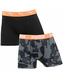 PUMA ACCESSOIRES - puma boys camo boxer 2p - zwart combi