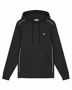 LYLE & SCOTT - Hoodie with Contrast Piping - zwart