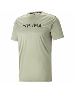 PUMA - puma fit logo tee graphic - Bruinlicht