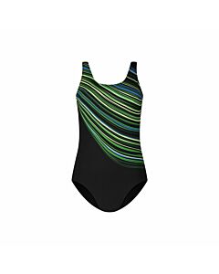 TEN CATE SWIM - pool swimsuit soft cup - Zwart-Groen
