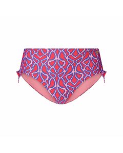 TEN CATE BEACH - high waist bikini bottom - Blauwdonker-Roze