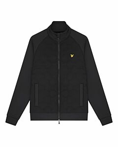 LYLE & SCOTT - Check Quilt Fleece Jacket - zwart