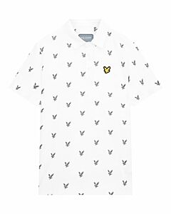 LYLE & SCOTT - Eagle print polo shirt - wit