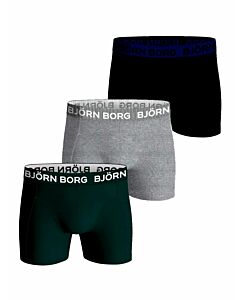 BJORN BORG - Cotton stretch boxer 3pack - marine combi