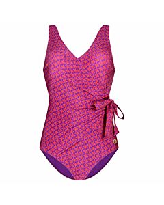 TEN CATE BEACH - swimsuit v-neck padded - Roze